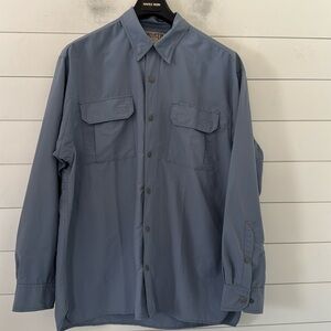 Duluth Trading Size L Dry on the Fly Long Sleeve Shirt Blue